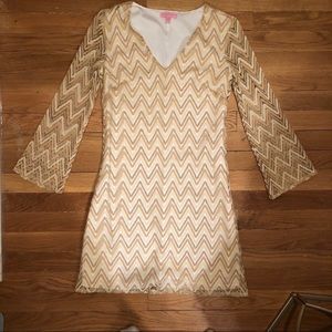Lilly Pulitzer metallic gold tunic dress